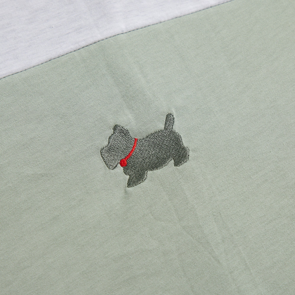 狗狗條紋雙人感溫被_雙面使用-灰綠產品圖