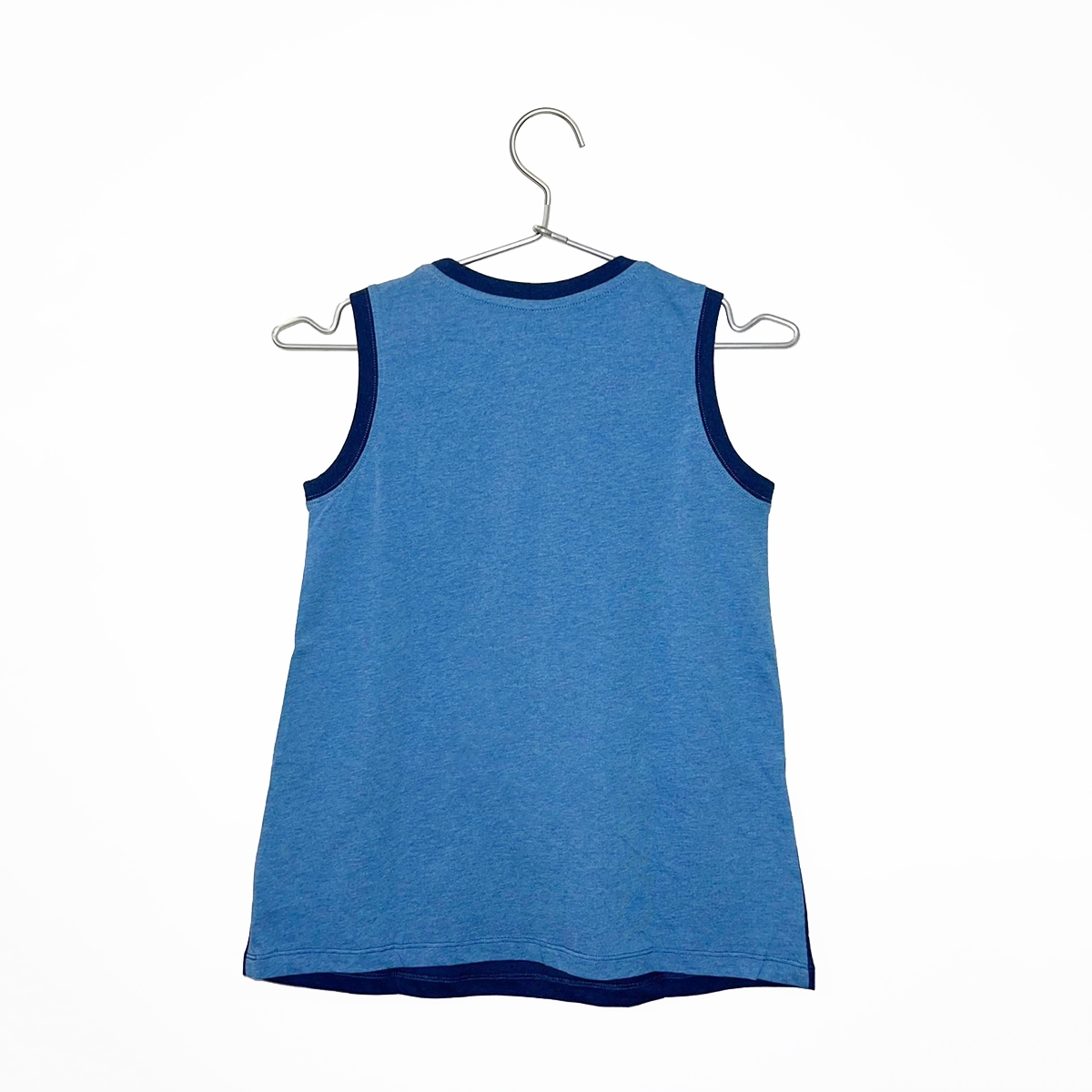 （最後限搶）童裝｜雙色拼接背心上衣-藍S (110-125)產品圖
