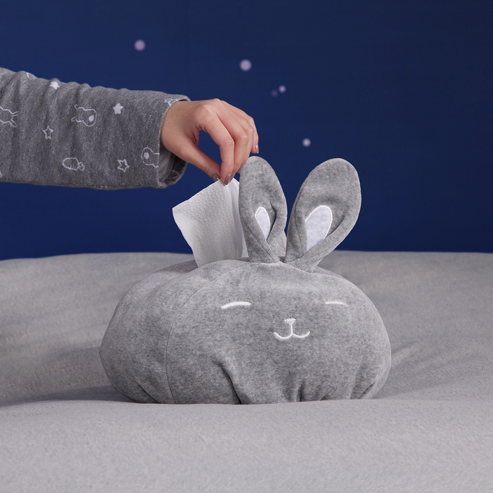 兔子立體面紙套-迷霧灰產品圖