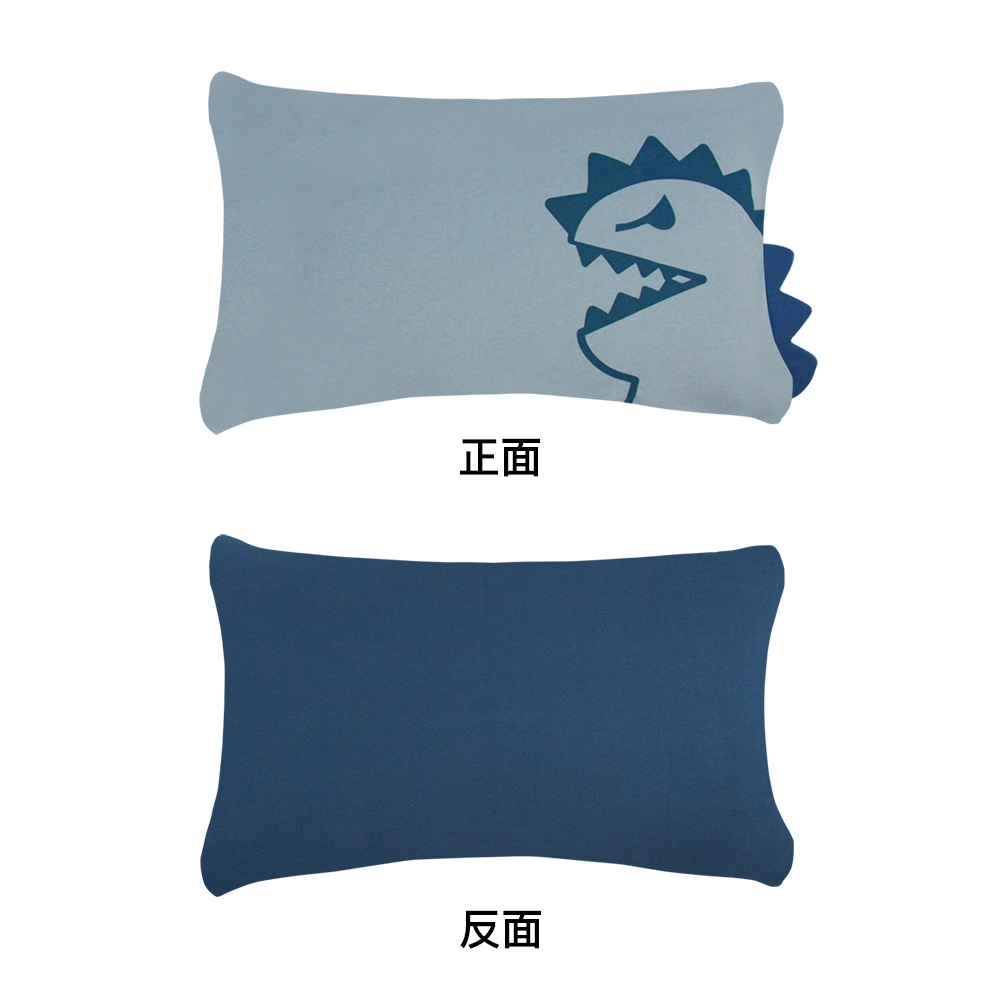 恐龍哥印花信封式枕套1入-運河藍產品圖