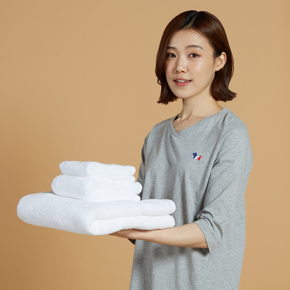 純棉小方巾-白產品圖
