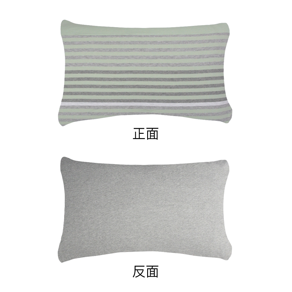 （最後限搶）追夢條紋 單人被套+枕套二件組-淺豆綠產品圖
