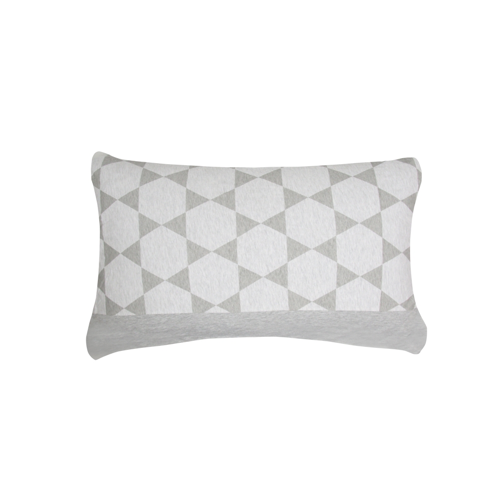 六角幾何信封式枕套1入-銀白灰產品圖