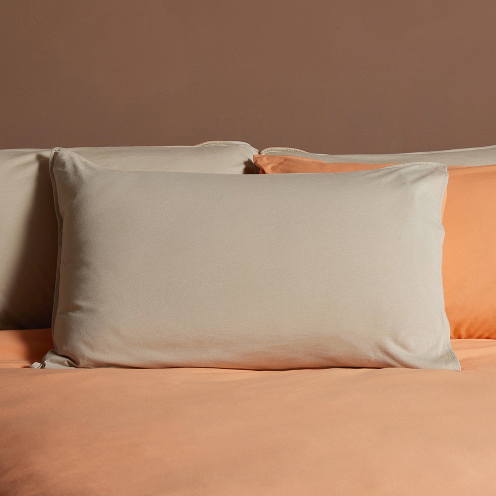 楓葉柯基 加大被套+枕套三件組-奶茶棕/暖陽橘產品圖