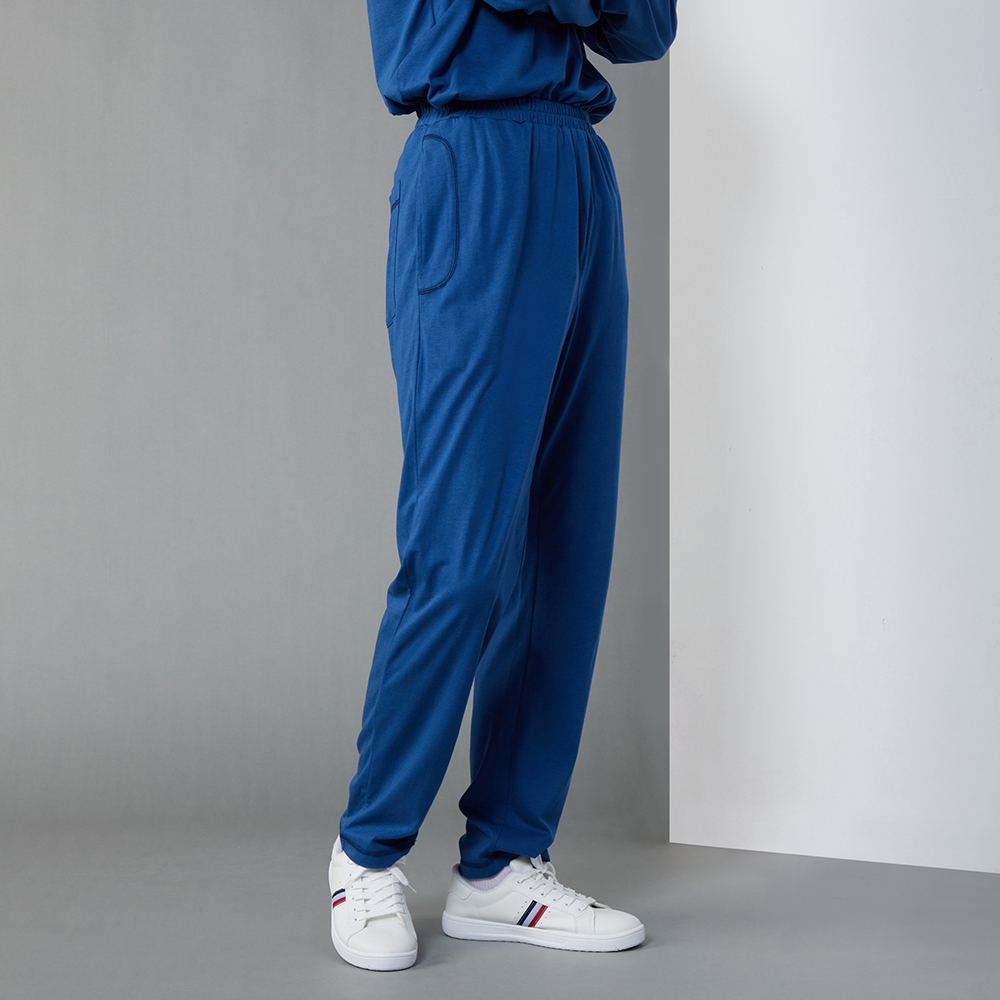 （售價已折）男裝 | 【暖薑纖維】車縫設計長褲-深海藍 (M/L)產品圖