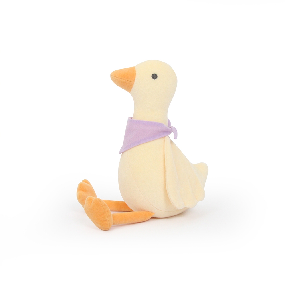 小鵝坐姿抱枕-鵝絨黃產品圖