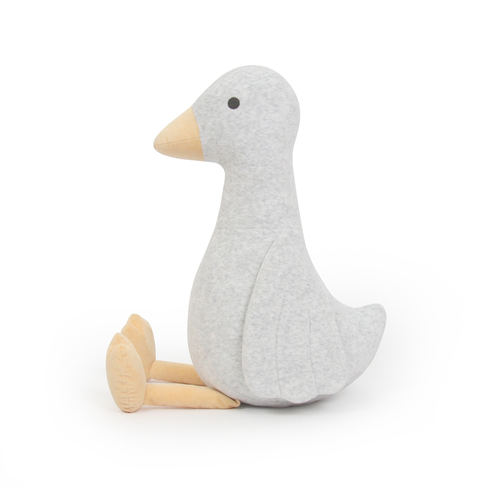 大鵝坐姿抱枕-銀白灰產品圖