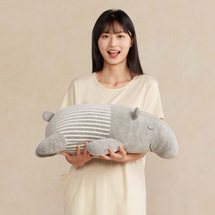 馬來貘趴姿抱枕-迷霧灰