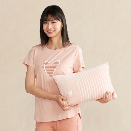 馬來貘方形抱枕（30x45公分）-貝殼粉