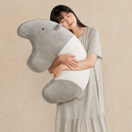 馬來貘造型靠枕-迷霧灰