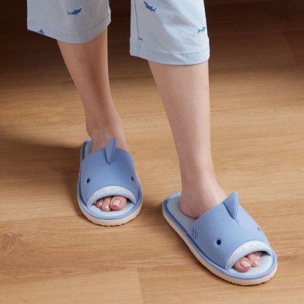 鯊魚開口室內拖鞋-海島藍(M/L)
