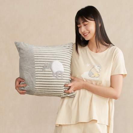 馬來貘方形抱枕（45x45公分）-迷霧灰