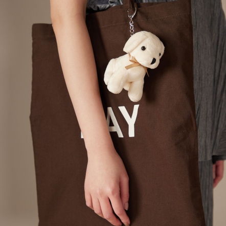 旺旺狗吊飾-淺卡其