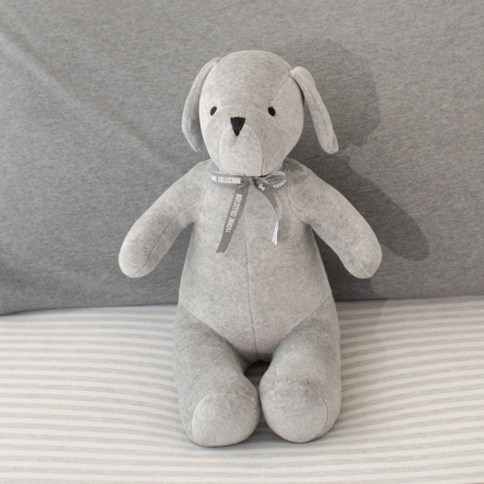 乖乖坐姿狗玩偶-迷霧灰