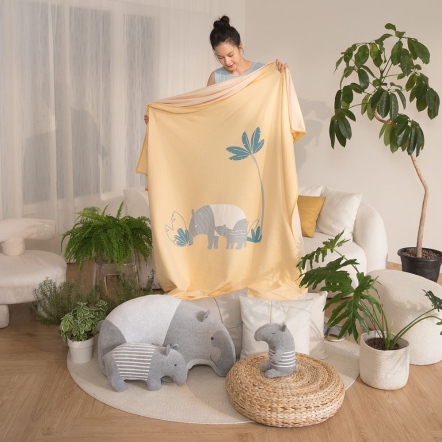 馬來貘 薄紗毯-盛夏黃