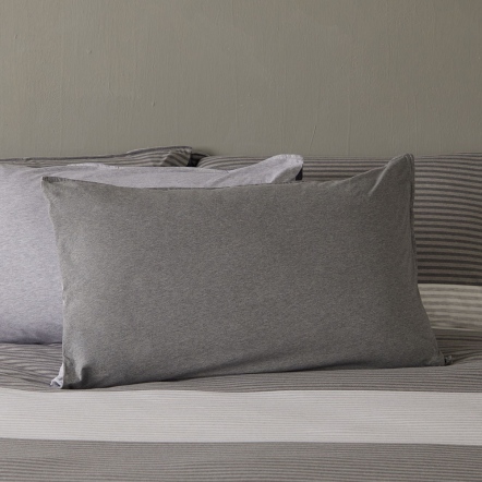 素面雙色信封式枕套1入-岩石灰