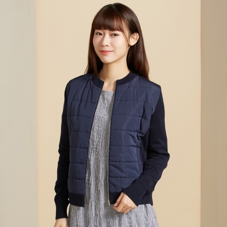 鋪棉風衣外套-丈青