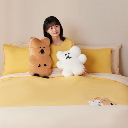DINOTAENG｜QUOKKA & BOBO 被套+枕套組-盛夏黃
