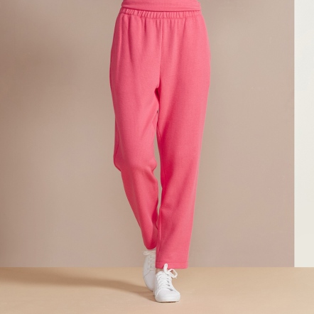 網路限定 | 羅紋磨毛長褲-莓紅