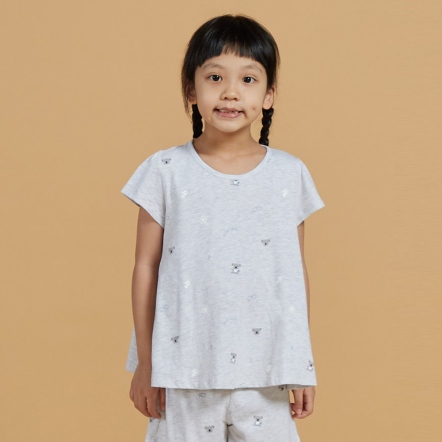 童裝 | 無尾熊印花上衣-銀白灰