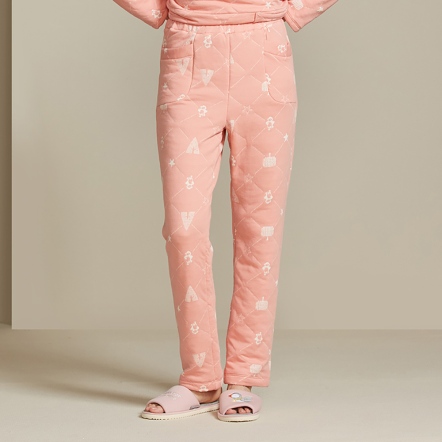 海鸚鵡包紗長褲-薔薇粉