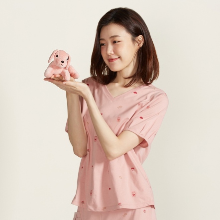 趴趴狗玩偶-薔薇粉