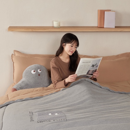 睛睛背部靠枕-迷霧灰