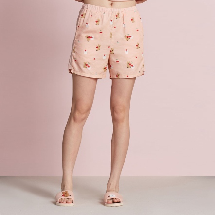 DINOTAENG | 數位印花短褲-粉橘