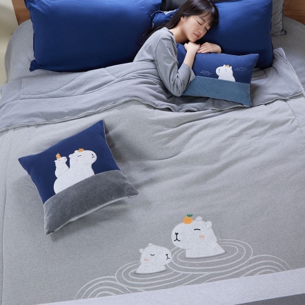 侘寂水豚 四季被-迷霧灰