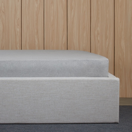 純棉素面床包-迷霧灰