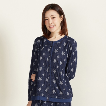 網路限定 | 星星提花開襟長袖上衣