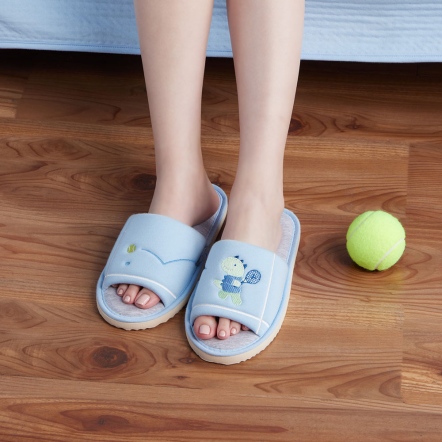 恐龍開口室內拖鞋-天空藍(M/L)