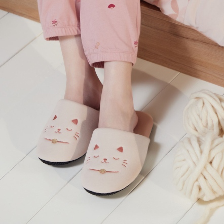 招財貓室內拖鞋-和果粉(M/L)