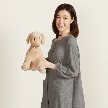旺旺坐姿狗玩偶-蜜茶棕
