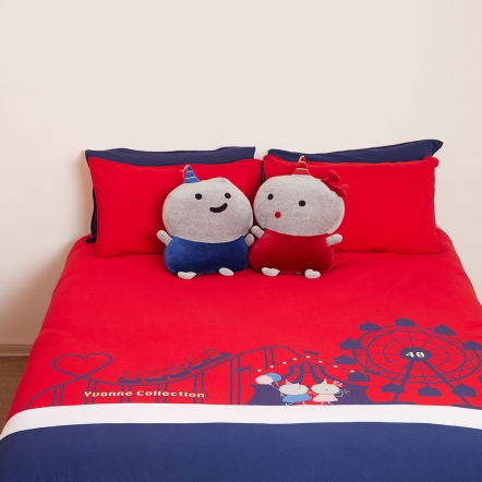 樂園 被套+枕套組-紅