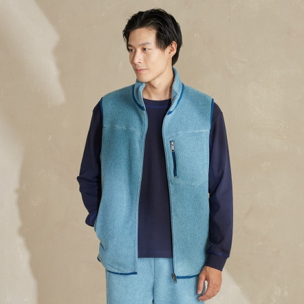 男裝 | 搖粒絨背心-暮光綠