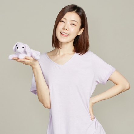 趴趴狗玩偶-薰衣草紫