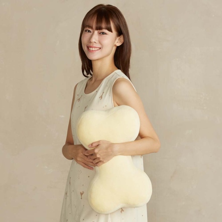 素面小骨頭抱枕-晨曦黃