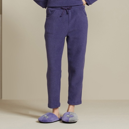 搖粒絨長褲-岩石灰