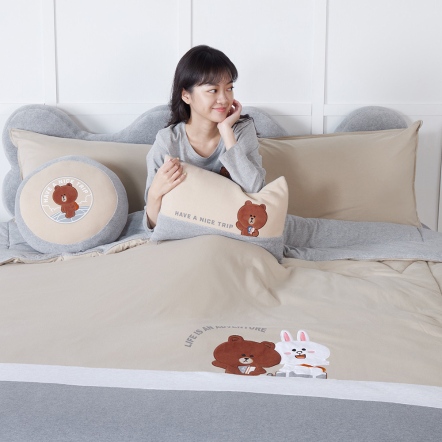 LINE FRIENDS｜好友旅行 四季被-奶茶棕