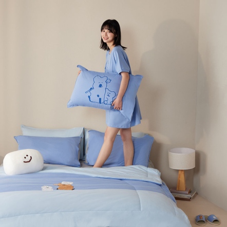 DINOTAENG｜QUOKKA & BOBO 四季被-海島藍