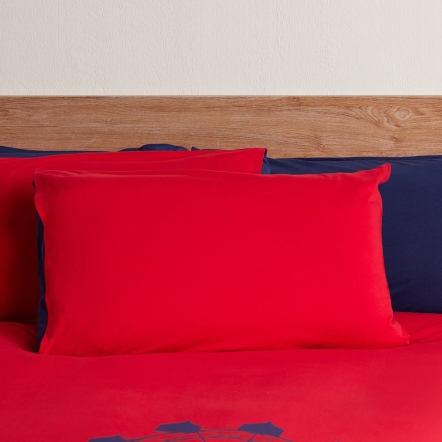 素面雙色信封式枕套1入-紅