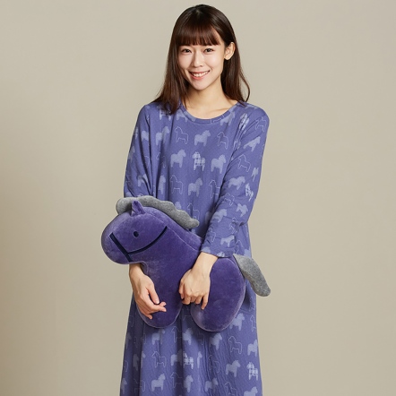 冰島馬立體抱枕-星光紫