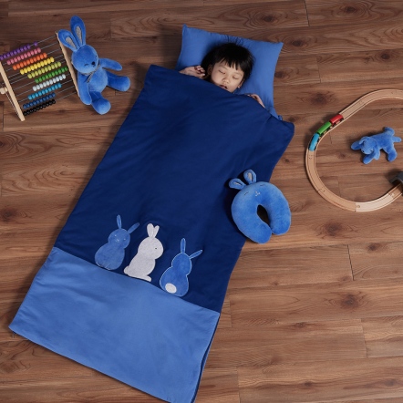 兔子兒童睡袋-午夜藍