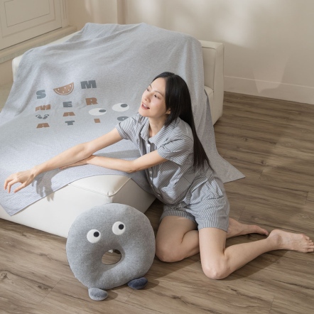 渡假 薄紗毯-寧靜灰