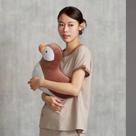 海鸚鵡午安枕-可可棕