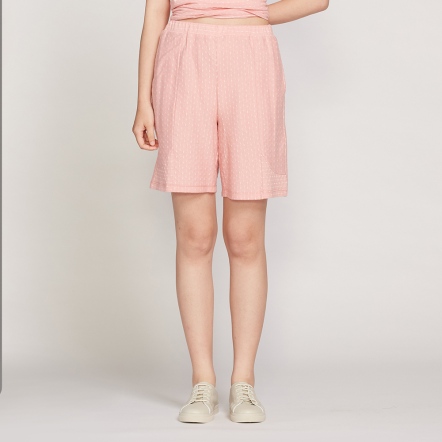 點點提花短褲-薔薇粉