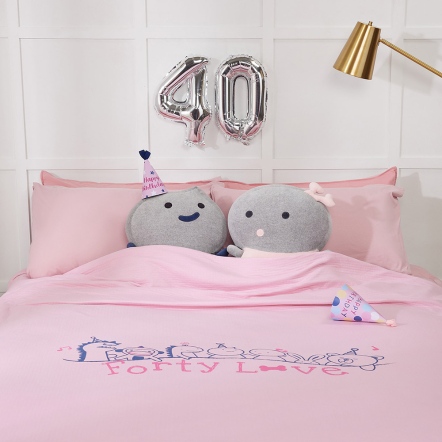 40LOVE 薄紗毯-泡泡粉