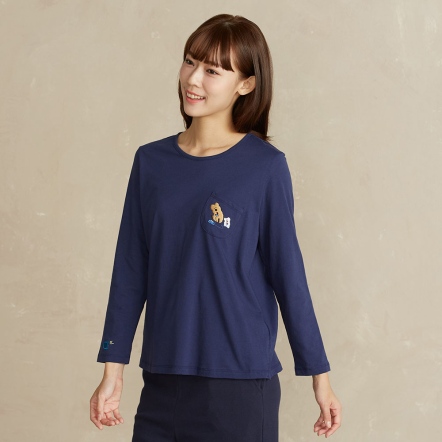 DINOTAENG | 電玩繡花上衣-星海藍