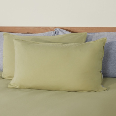 素面雙色信封式枕套1入-抹茶綠